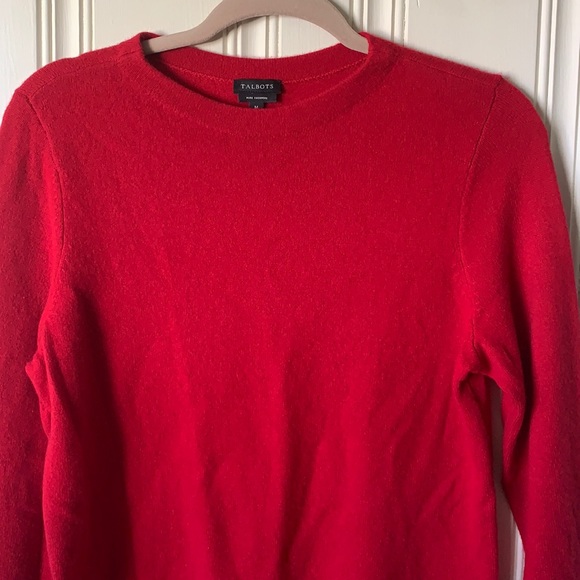 Talbots Sweaters - Talbot’s Red Cashmere Sweater - 3/4 Sleeve Size M
